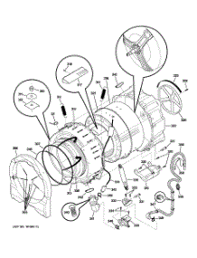 03 - Tub & Motor parts for Ge Washer WSSH300G1WW from AppliancePartsPros.com
