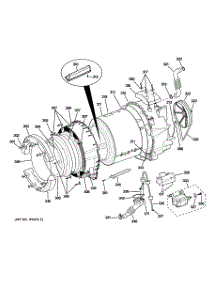 04 - Tub & Motor parts for Ge Washer WBVH6240H1WW from AppliancePartsPros.com