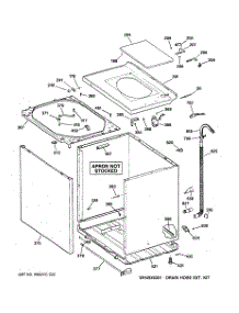 02 - Cabinet, Cover & Front Panel parts for Ge Washer WMCD2050H2WC from AppliancePartsPros.com