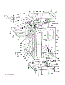 02 - Cabinet & Top Panel parts for Ge Washer WBVH5100H1WW from AppliancePartsPros.com