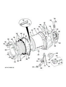 04 - Tub & Motor parts for Ge Washer WBVH5100H1WW from AppliancePartsPros.com