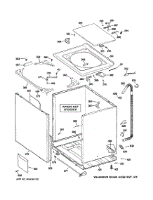 02 - Cabinet, Cover & Front Panel parts for Ge Washer WISR409DGCWW from AppliancePartsPros.com