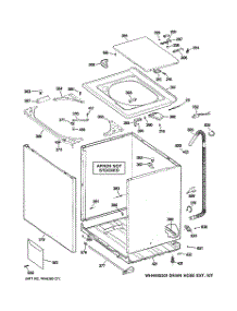 02 - Cabinet, Cover & Front Panel parts for Ge Washer WISR106DGCWW from AppliancePartsPros.com