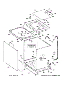 02 - Cabinet, Cover & Front Panel parts for Ge Washer WNRD2050D1WC from AppliancePartsPros.com