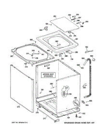 02 - Cabint, Cover & Front Panel parts for Ge Washer WHDRR418E1WW from AppliancePartsPros.com