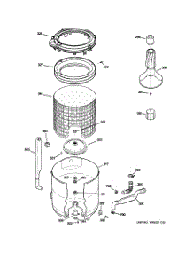 03 - Tub, Basket & Agitator parts for Ge Washer WBB2090G3WW from AppliancePartsPros.com