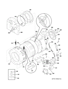 03 - Tub & Motor parts for Ge Washer WSXH208H0WW from AppliancePartsPros.com