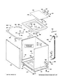 02 - Cabinet, Cover & Front Panel parts for Ge Washer WHDSR209G3WW from AppliancePartsPros.com