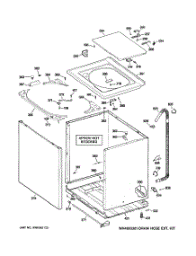 02 - Cabinet, Cover & Front Panel parts for Ge Washer S3700G1WW from AppliancePartsPros.com