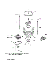 04 - Suspension, Pump & Drive Components parts for Ge Washer WNSE5699A0AA from AppliancePartsPros.com