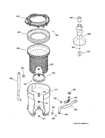 03 - Tub, Basket & Agitator parts for Ge Washer WNSE6280B1WW from AppliancePartsPros.com