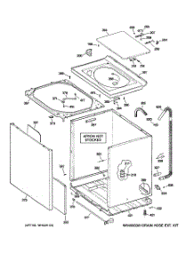 02 - Cabinet, Cover & Front Panel parts for Ge Washer WNRD2050D1WW from AppliancePartsPros.com