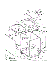 02 - Cabinet, Cover & Front Panel parts for Ge Washer WISR106HTAWW from AppliancePartsPros.com