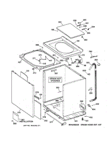 02 - Cabinet, Cover & Front Panel parts for Ge Washer WISR106HT8WW from AppliancePartsPros.com