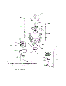 04 - Suspension, Pump & Drive Components parts for Ge Washer WISR106HTAWW from AppliancePartsPros.com