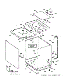 02 - Cabinet, Cover & Front Panel parts for Ge Washer WNCK2050A0WC from AppliancePartsPros.com