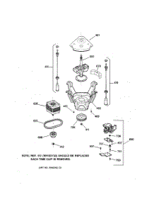04 - Suspension, Pump & Drive Components parts for Ge Washer WISR106CT5WW from AppliancePartsPros.com