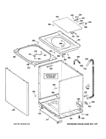 02 - Cabinet, Cover & Front Panel parts for Ge Washer WNCK2050D1WW from AppliancePartsPros.com