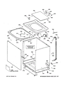 02 - Cabinet, Cover & Front Panel parts for Ge Washer WCSR2080B2CC from AppliancePartsPros.com