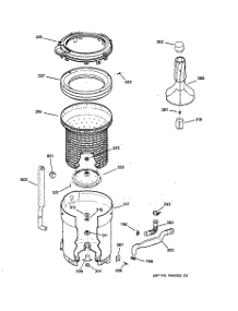 03 - Tub, Basket & Agitator parts for Ge Washer WCSR2080B2CC from AppliancePartsPros.com