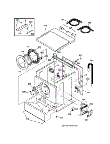 02 - Cabinet, Door & Top parts for Ge Washer WSXH208V0WW from AppliancePartsPros.com