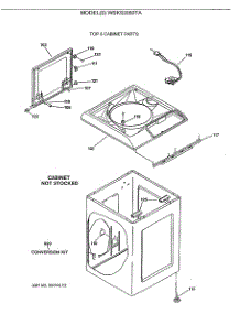 02 - Top & Cabinet Parts parts for Ge Washer WSKS2060TA from AppliancePartsPros.com