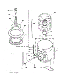 03 - Agitator, Basket & Tub Parts parts for Ge Washer WSKS2060T1AB from AppliancePartsPros.com