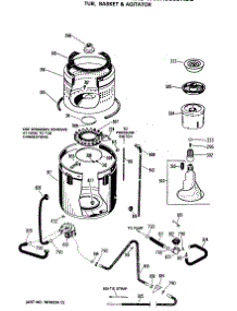 04 - Tub, Basket & Agitator parts for Ge Washer WWA8600RBL from AppliancePartsPros.com