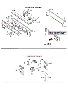 Backsplash And Timer Assembly parts for Ge Washer WW8318LAL from AppliancePartsPros.com