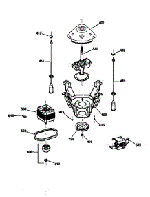 Suspension, Pump & Drive Components parts for Ge Washer WCSR411078AA from AppliancePartsPros.com