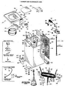 Cabinet And Suspension Assembly parts for Ge Washer WW8318LAL from AppliancePartsPros.com