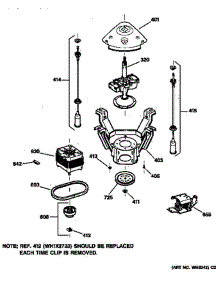 Suspension, Pump & Drive Components parts for Ge Washer WDSR110T5WW from AppliancePartsPros.com