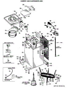 02 - Cabinet And Suspension Asm. parts for Ge Washer WWA8616RBL from AppliancePartsPros.com
