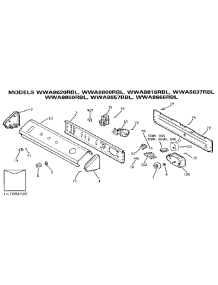 Backsplash parts for Ge Washer WWA8666RBL from AppliancePartsPros.com
