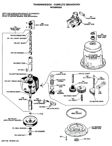 03 - Transmission-Complete Breakdown parts for Ge Washer WWA8657RBL from AppliancePartsPros.com