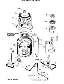 04 - Tub, Basket & Agitator parts for Ge Washer WWA9850RBL from AppliancePartsPros.com