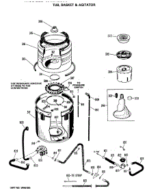 02 - Tub, Basket & Agitator parts for Ge Washer WWA9890MAL from AppliancePartsPros.com