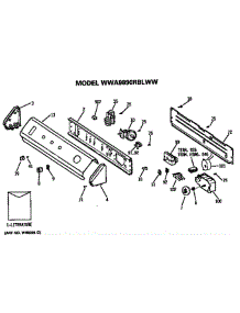 Backsplash parts for Ge Washer WWA9890RBLWW from AppliancePartsPros.com