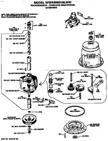 Transmission parts for Ge Washer WWA9890RBLWW from AppliancePartsPros.com