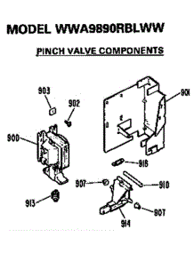 Pinch Valve Components parts for Ge Washer WWA9890RBLWW from AppliancePartsPros.com