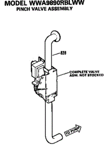 Pinch Valve Assembly parts for Ge Washer WWA9890RBLWW from AppliancePartsPros.com