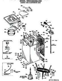 Cabinet And Suspension parts for Ge Washer WWA9890RBLWW from AppliancePartsPros.com