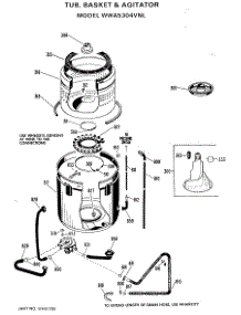 04 - Tub, Basket & Agitator parts for Ge Washer WWA5304VNL from AppliancePartsPros.com