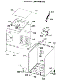 02 - Cabinet Components parts for Ge Washer WWP1170CAW from AppliancePartsPros.com