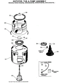 05 - Agitator, Tub, & Pump Assembly parts for Ge Washer WWC8100FBL from AppliancePartsPros.com