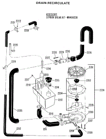 03 - Drain Recirculate parts for Ge Washer WWP1170BAW from AppliancePartsPros.com