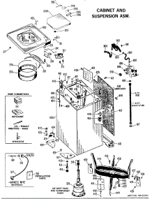 02 - Cabinet And Suspension Asm. parts for Ge Washer WWA8340GAL from AppliancePartsPros.com