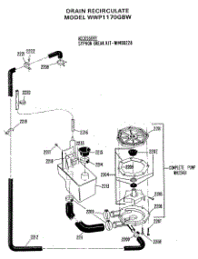 03 - Drain Recirculate parts for Ge Washer WWP1170GBW from AppliancePartsPros.com