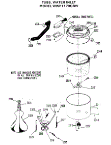 04 - Tubs, Water Inlet parts for Ge Washer WWP1170GBW from AppliancePartsPros.com
