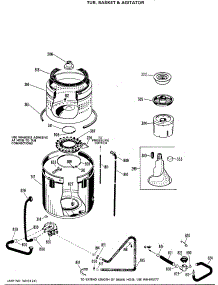 03 - Tub, Basket & Agitator parts for Ge Washer WWA8354VML from AppliancePartsPros.com